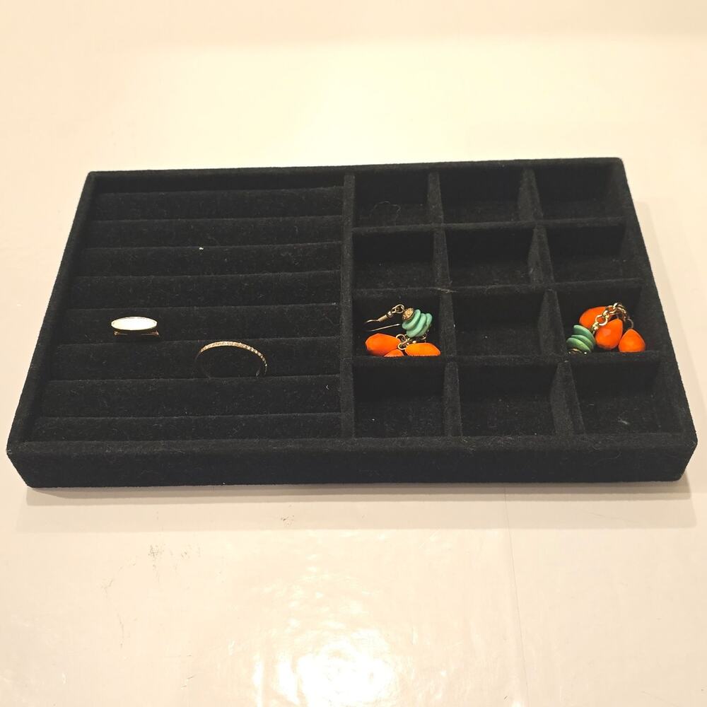 Black Velvet Jewelry Tray
